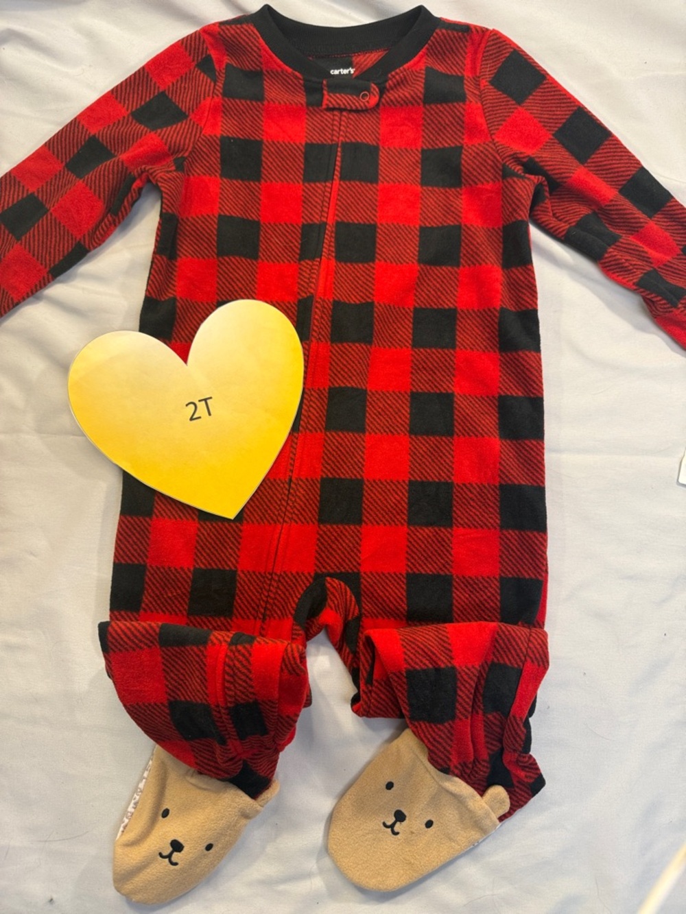 Carter's - NWT - long sleeve footed fleece sleeper/pajamas. Size 2T